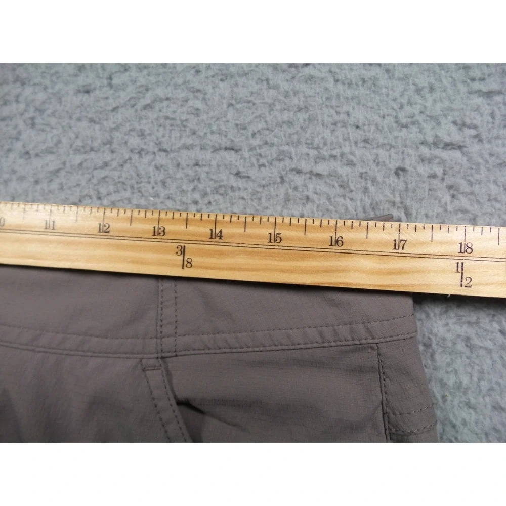 prAna Pants Womens Size 10 Gray Capri Stretch Ripstop Belted Outdoor Yoga‎